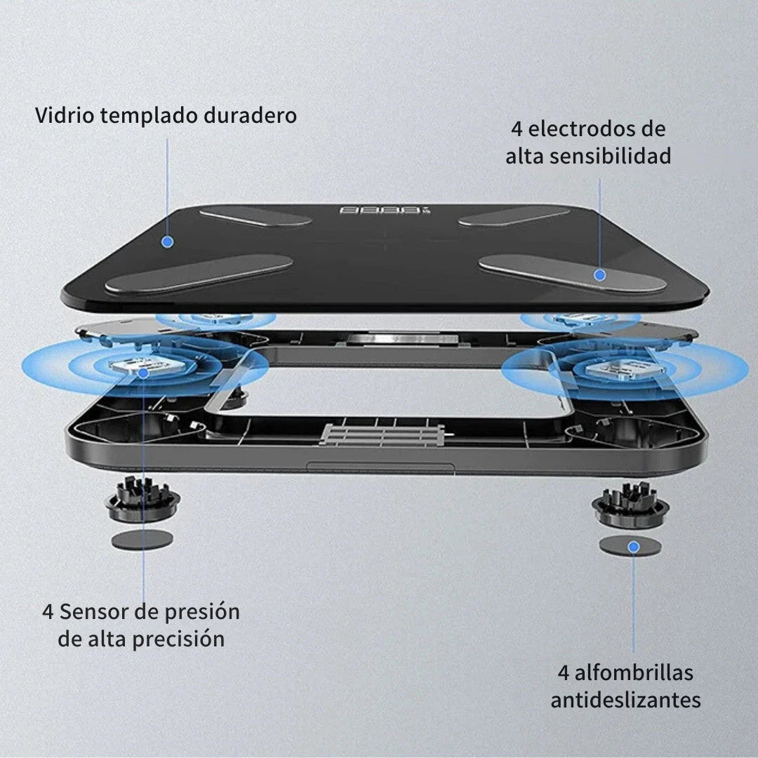 Báscula Inteligente Corporal Bluetooth – Tu Asistente Personal de Salud 👩‍⚕️