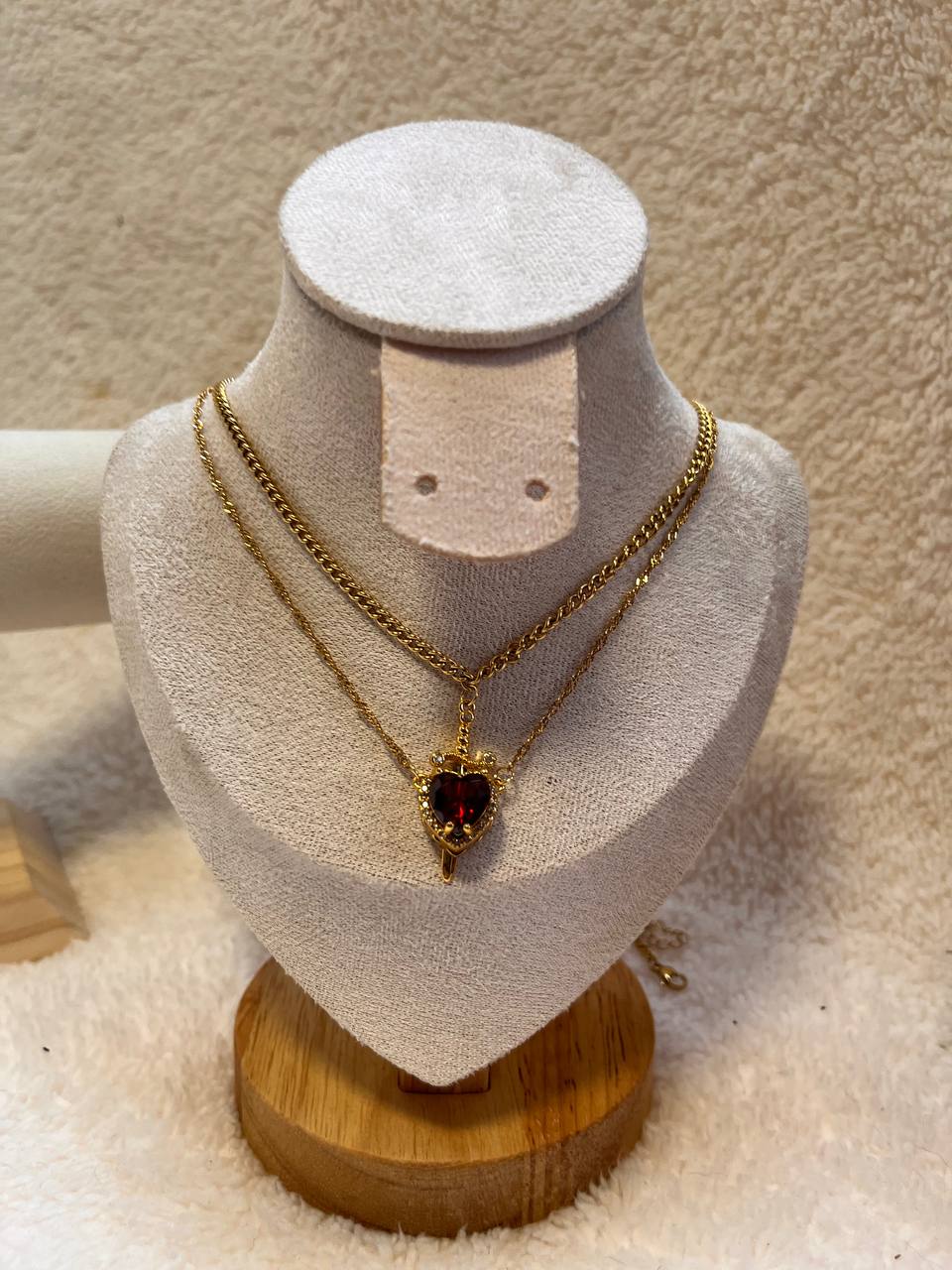 Collar Corazón Espada + Caja Regalo