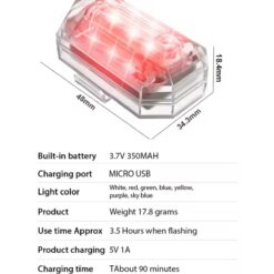 Alternative view of Luz LED Anticolisión con Control Remoto – Visibilidad y Seguridad Todo Momento